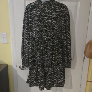 Love Riche Boho Monochrome Patterned Dress